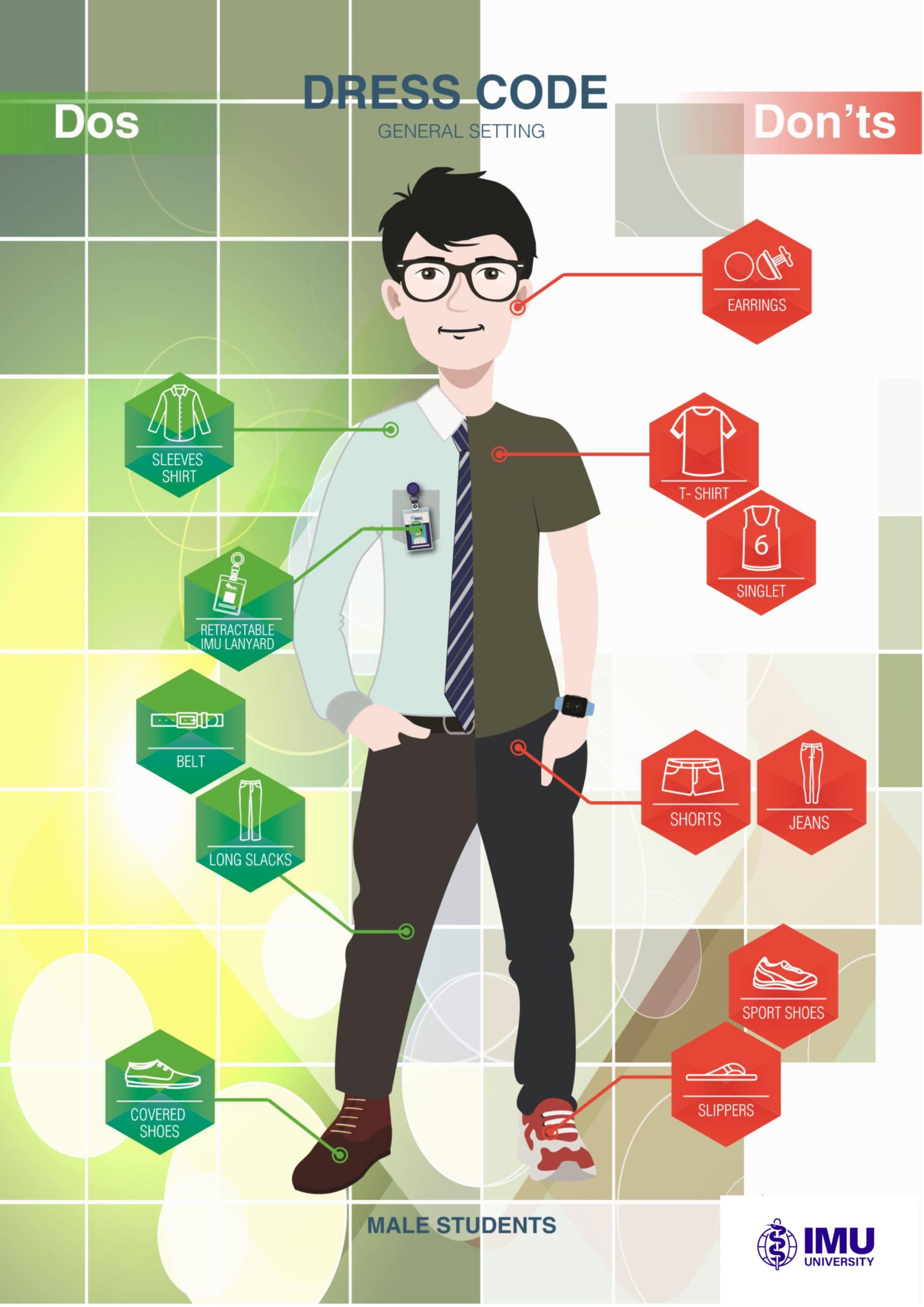 Dress Code (General Setting): Male Student